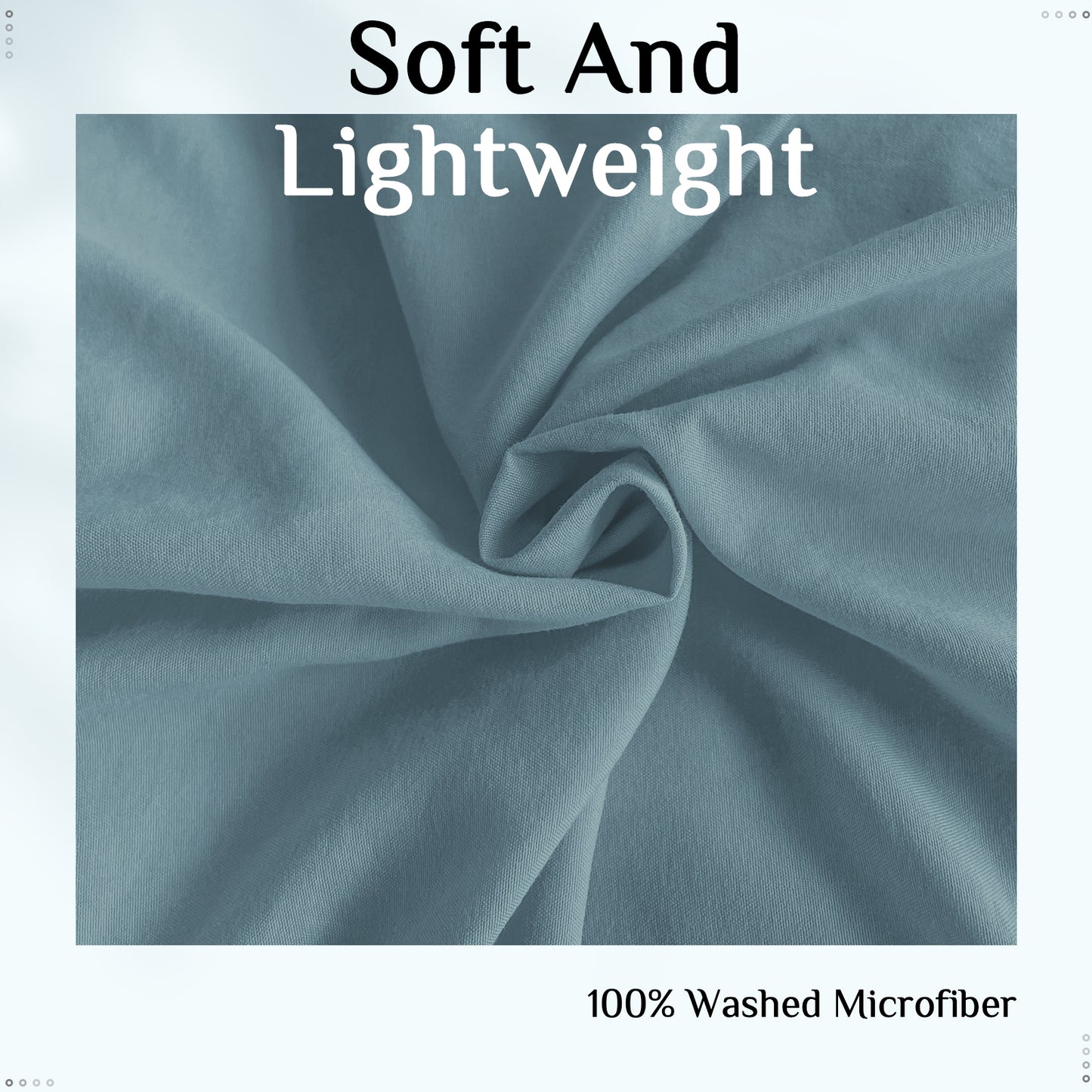 Argstar Bowknot Closure Duvet Cover Set Greyish Blue Color
