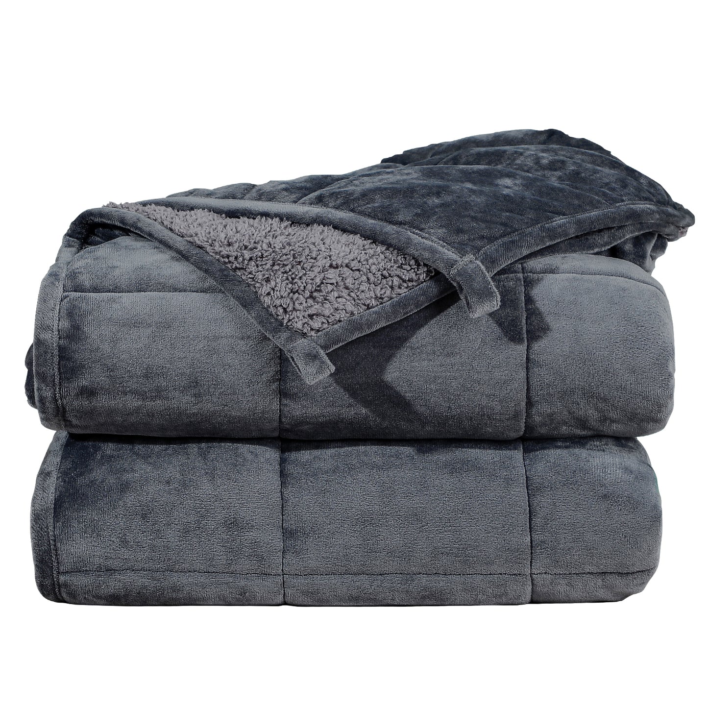 Argstar Sherpa Fleece Weighted Blanket Dark Grey