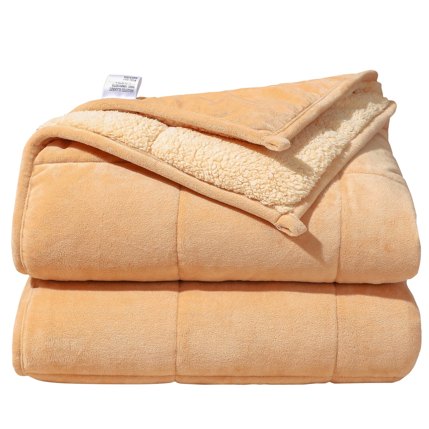 Argstar Sherpa Fleece Weighted Blanket Tan