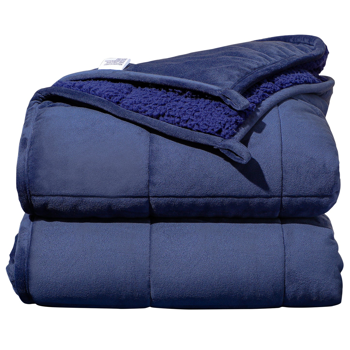 Argstar Sherpa Fleece Weighted Blanket Navy Blue