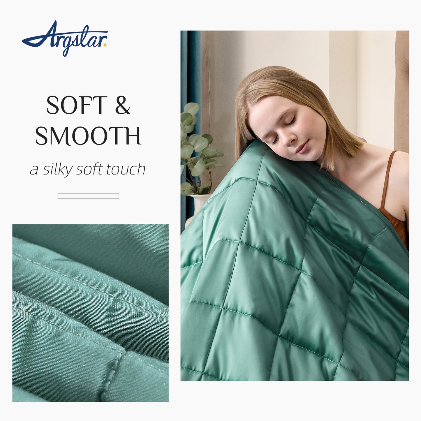 Argstar Cooling Bamboo Weighted Blanket Green