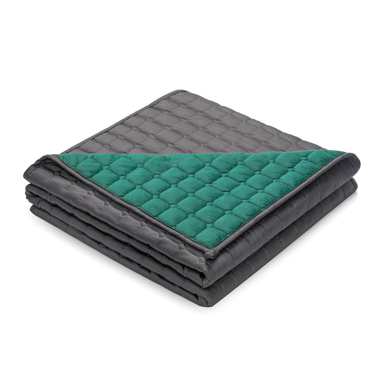Argstar Cooling Bamboo&Cozy Fleece Weighted Blanket Grey Green