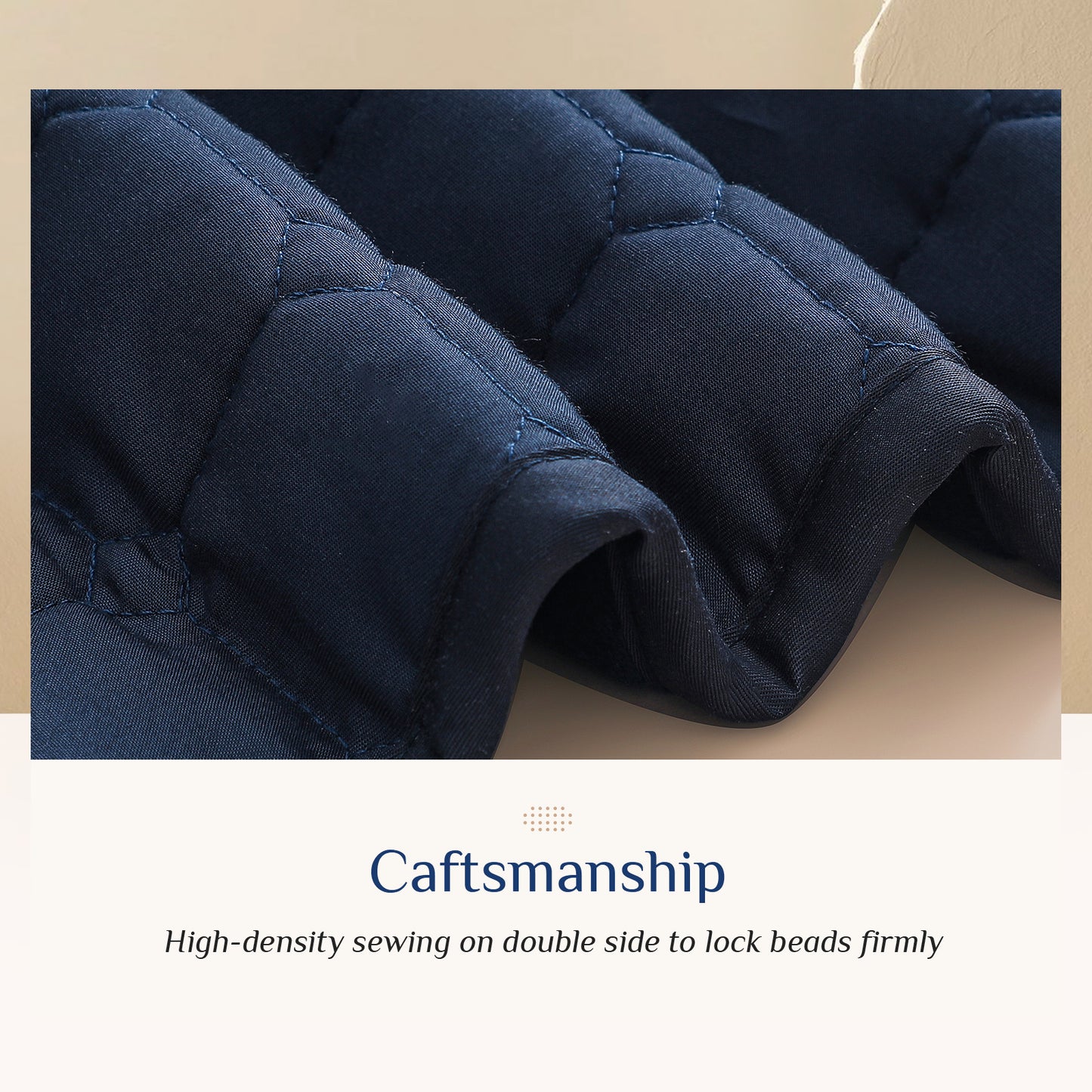 Argstar Cooling Bamboo&Cozy Fleece Weighted Blanket Navy Blue