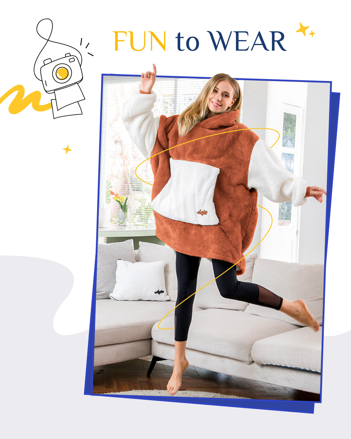 Argstar Oversized Blanket Hoodie Women Men