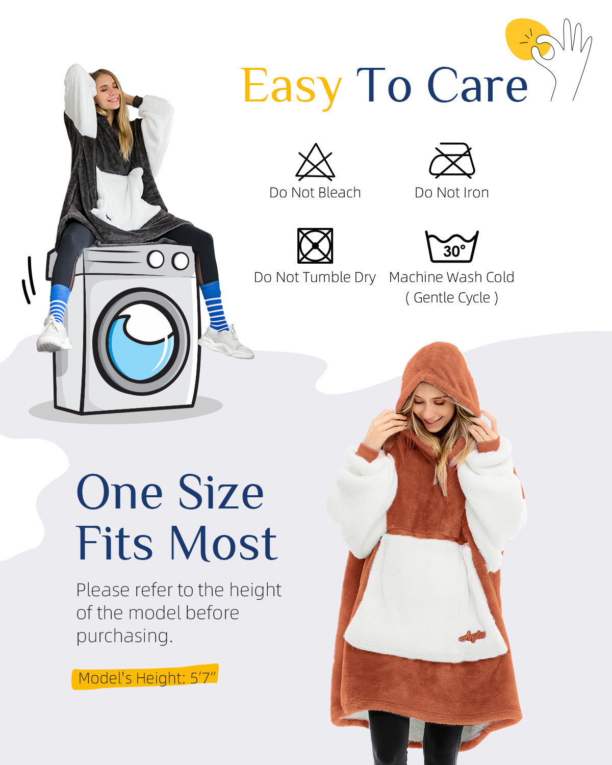 Argstar Oversized Blanket Hoodie Women Men