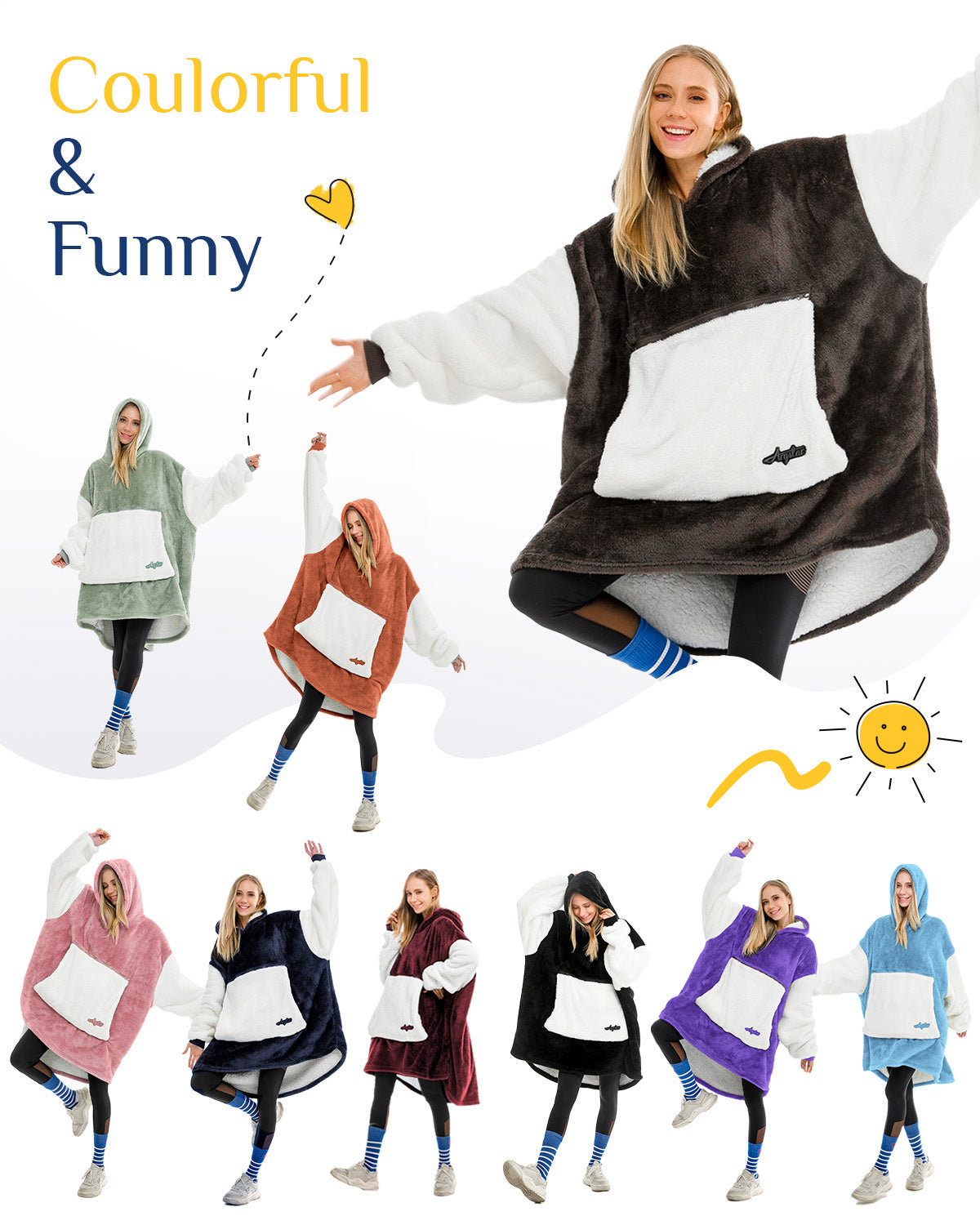 Argstar Oversized Blanket Hoodie Women Men