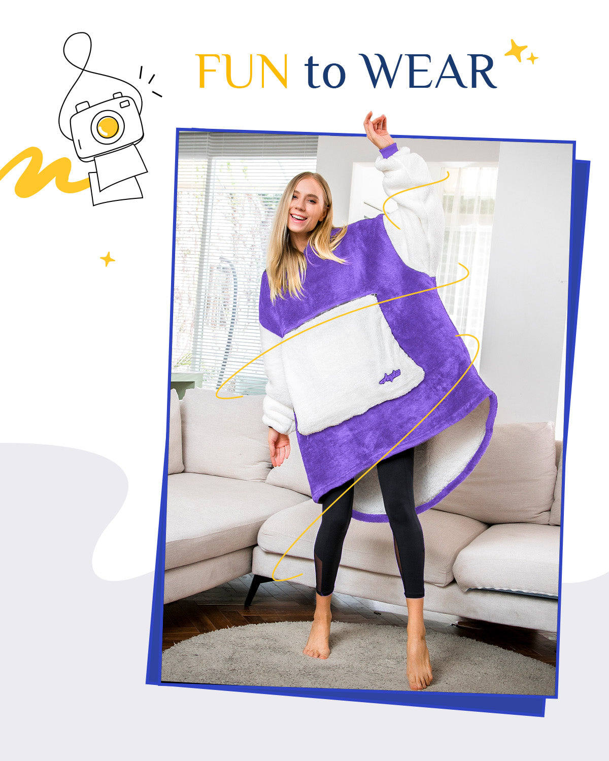 Argstar Oversized Blanket Hoodie Women Men