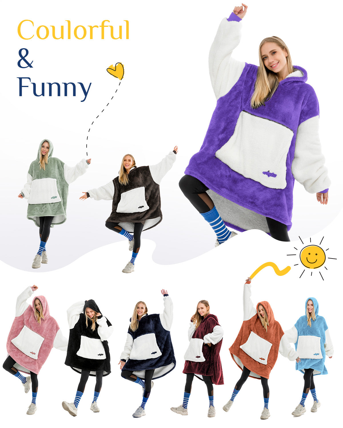 Argstar Oversized Blanket Hoodie Women Men