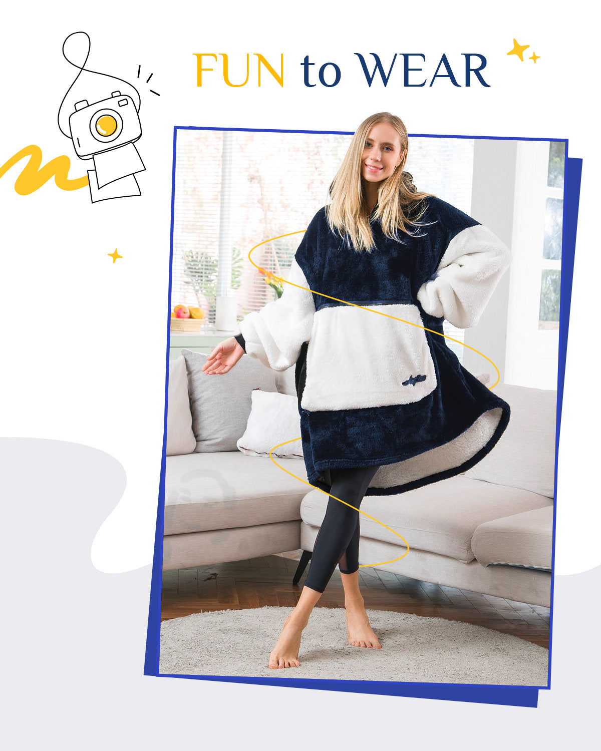 Argstar Oversized Blanket Hoodie Women Men
