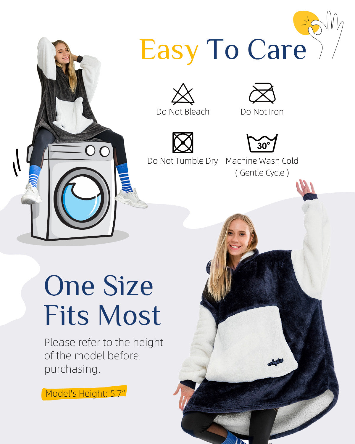 Argstar Oversized Blanket Hoodie Women Men