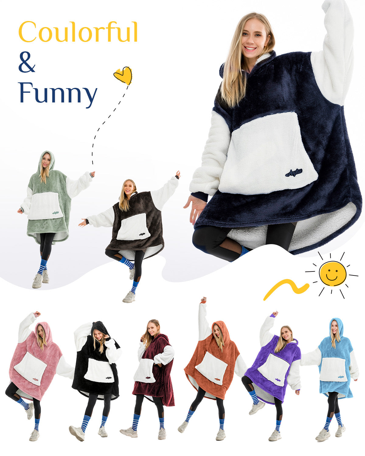 Argstar Oversized Blanket Hoodie Women Men