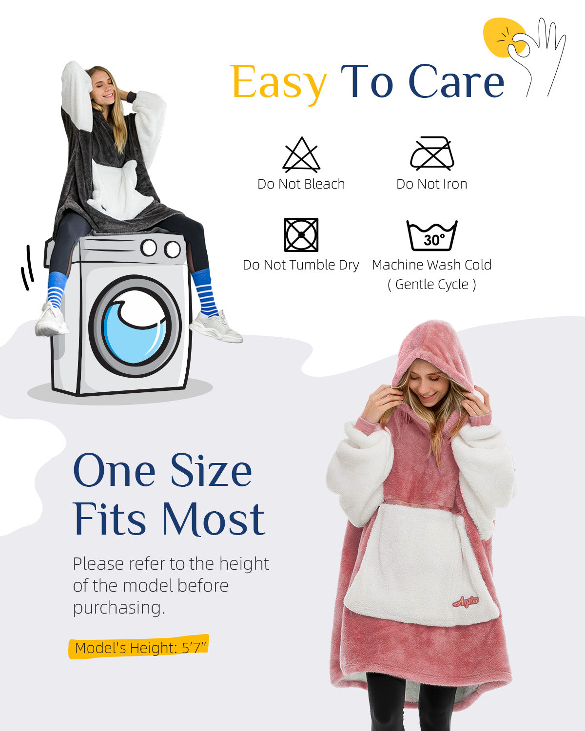 Argstar Oversized Blanket Hoodie Women Men