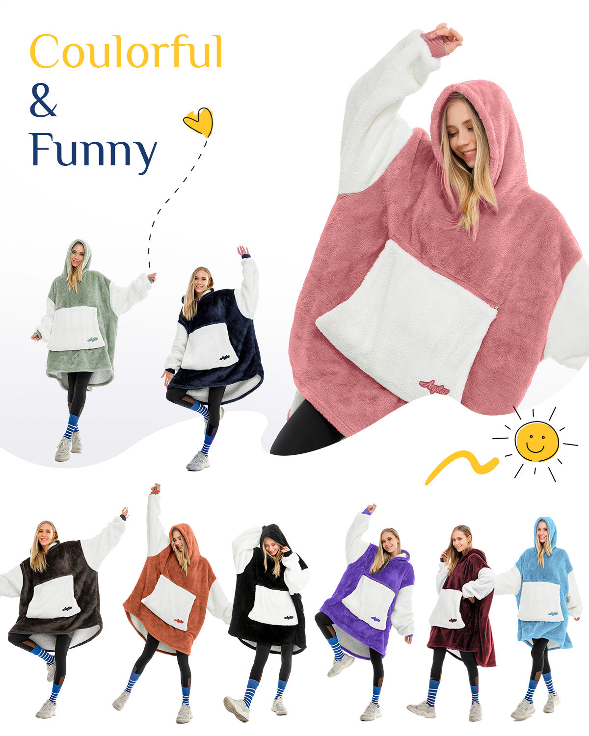 Argstar Oversized Blanket Hoodie Women Men