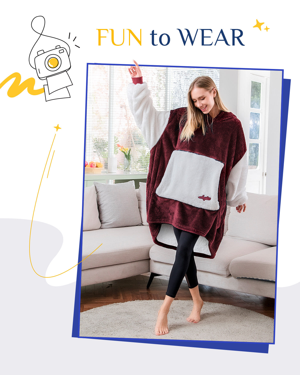 Argstar Oversized Blanket Hoodie Women Men