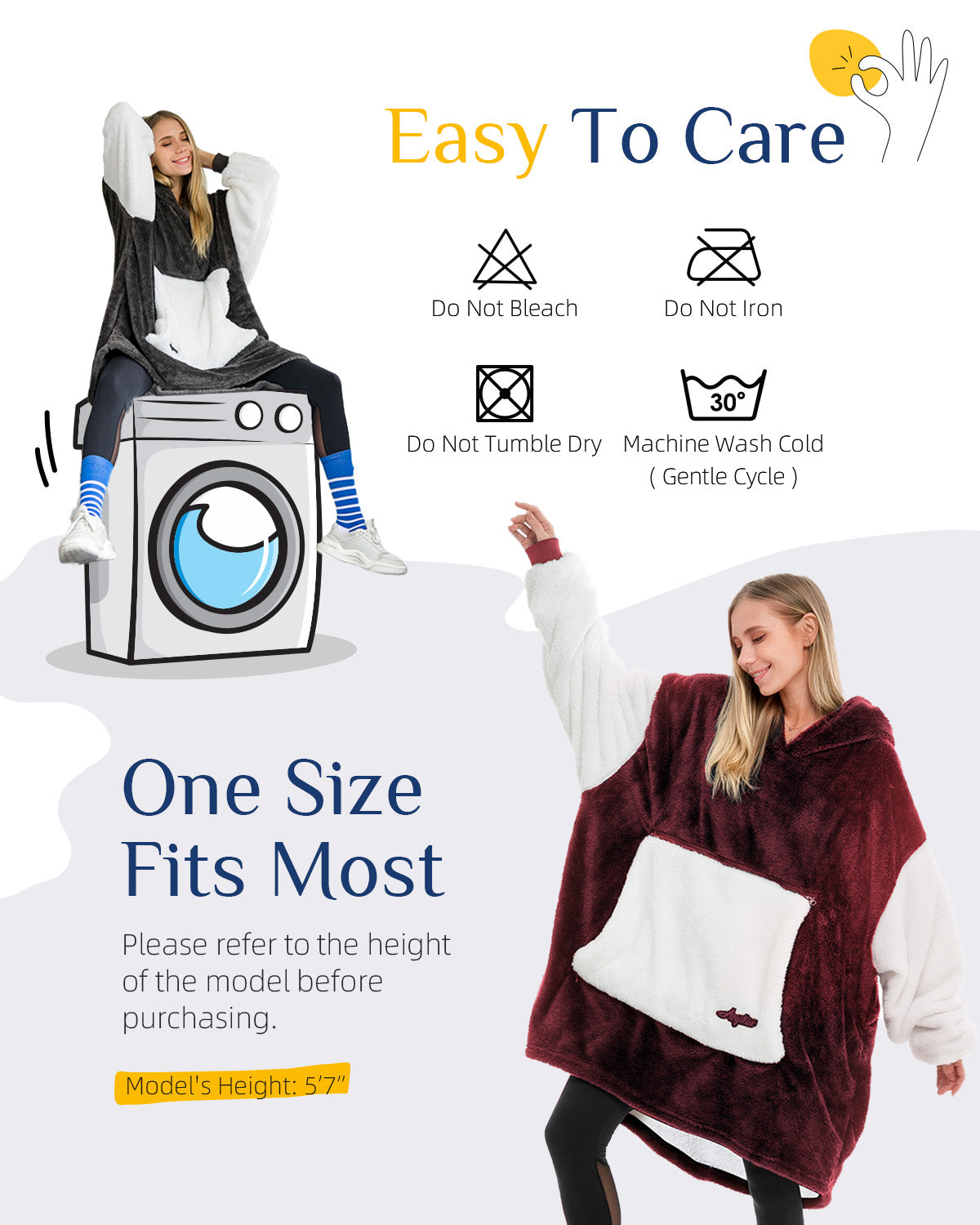 Argstar Oversized Blanket Hoodie Women Men