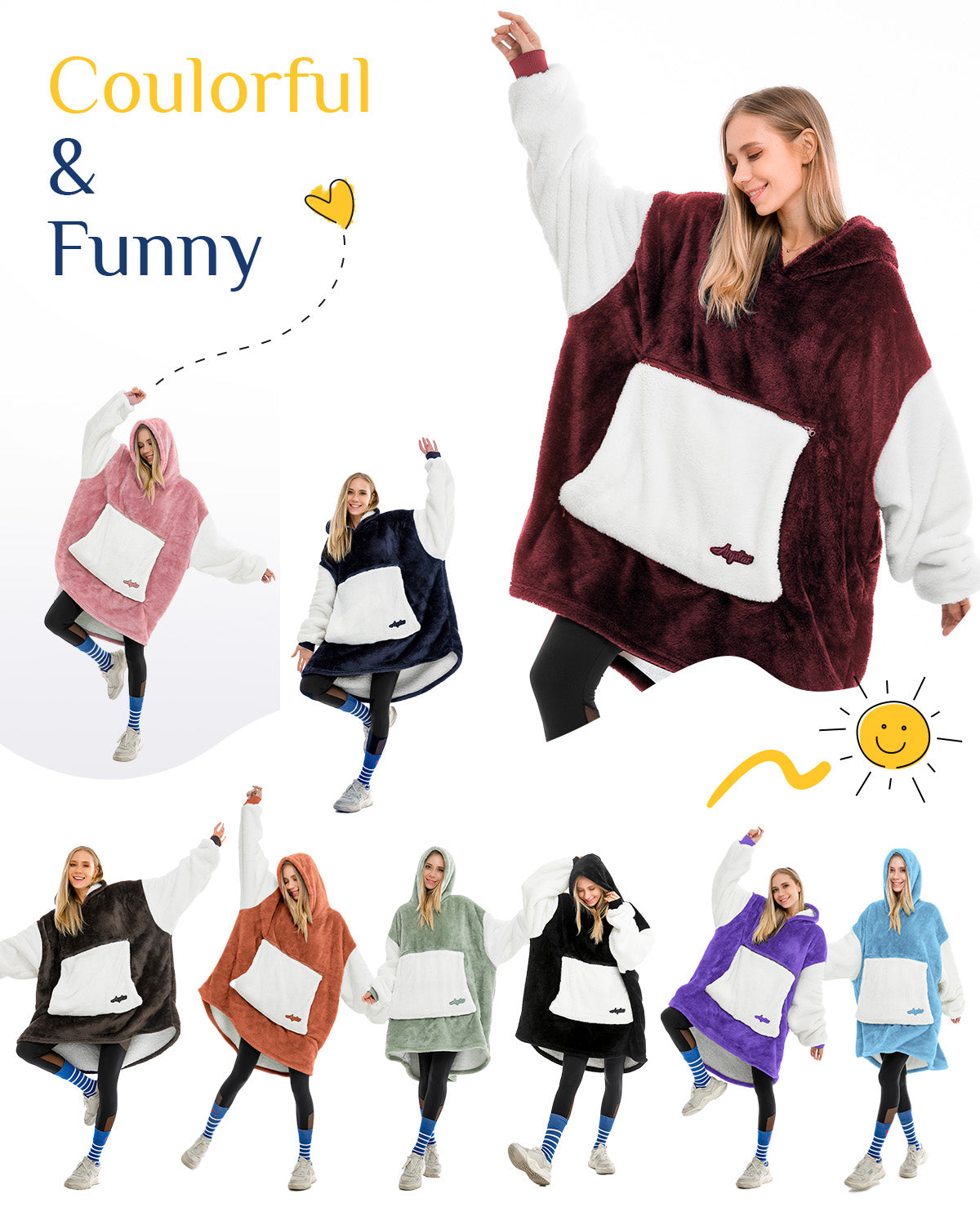 Argstar Oversized Blanket Hoodie Women Men