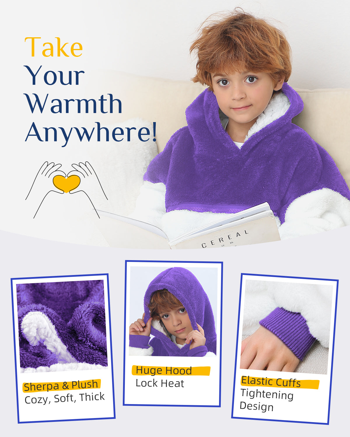 Argstar Oversized Blanket Hoodie Women Men