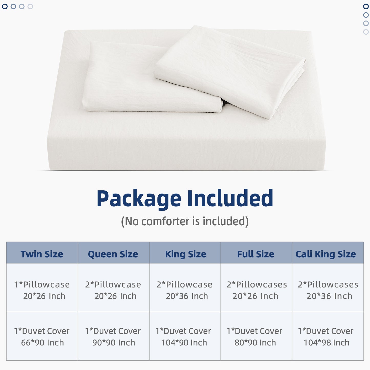 Argstar Bowknot Closure Duvet Cover Set White Color