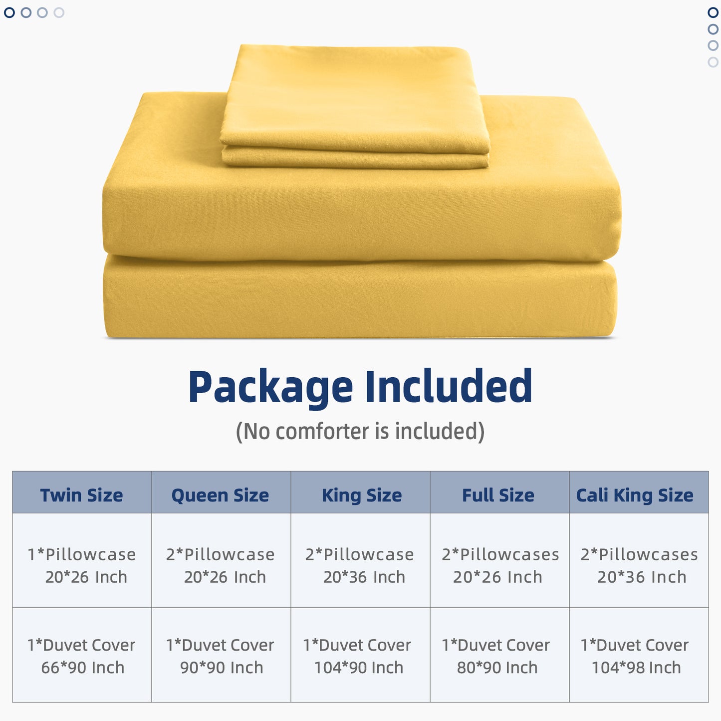 Argstar Bowknot Closure Duvet Cover Set Yellow Color