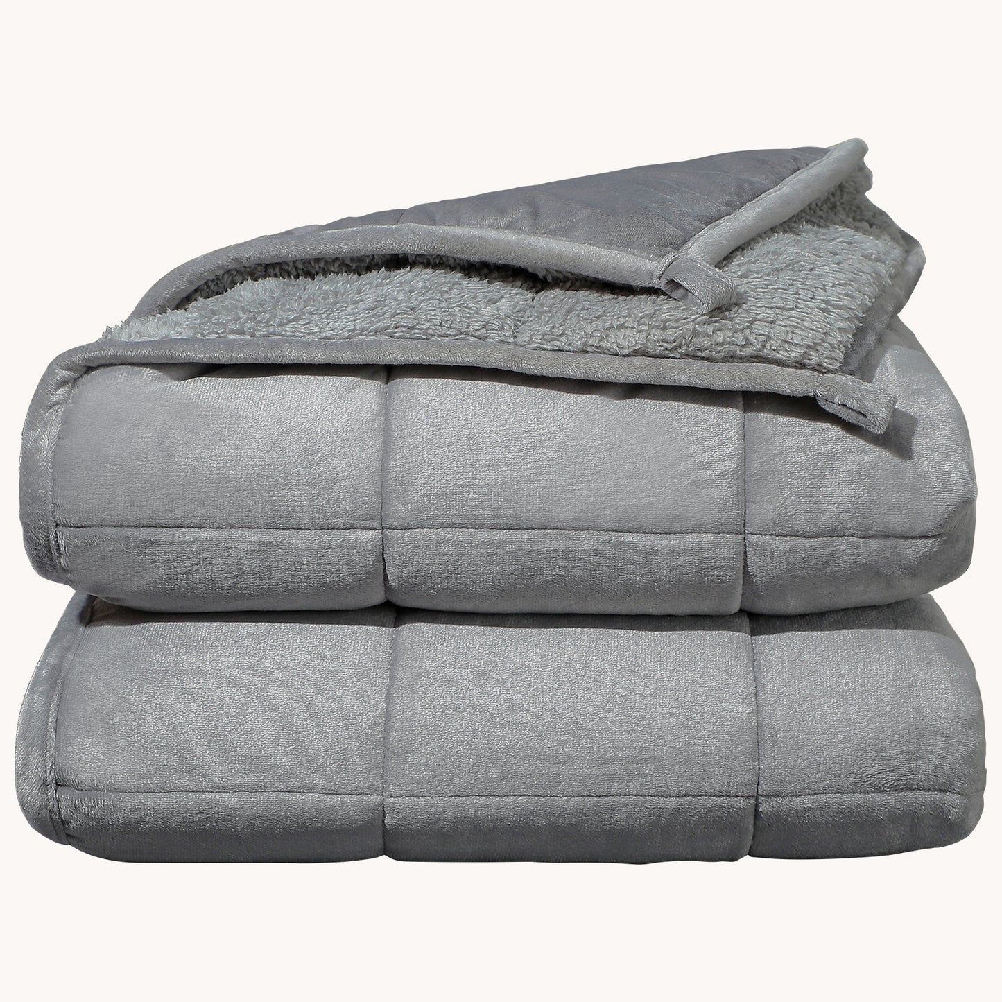 Argstar Sherpa Fleece Weighted Blanket Light Grey
