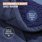 Argstar Sherpa Fleece Weighted Blanket Navy Blue