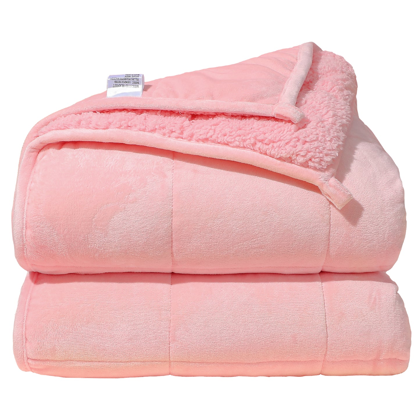 Argstar Sherpa Fleece Weighted Blanket Pink