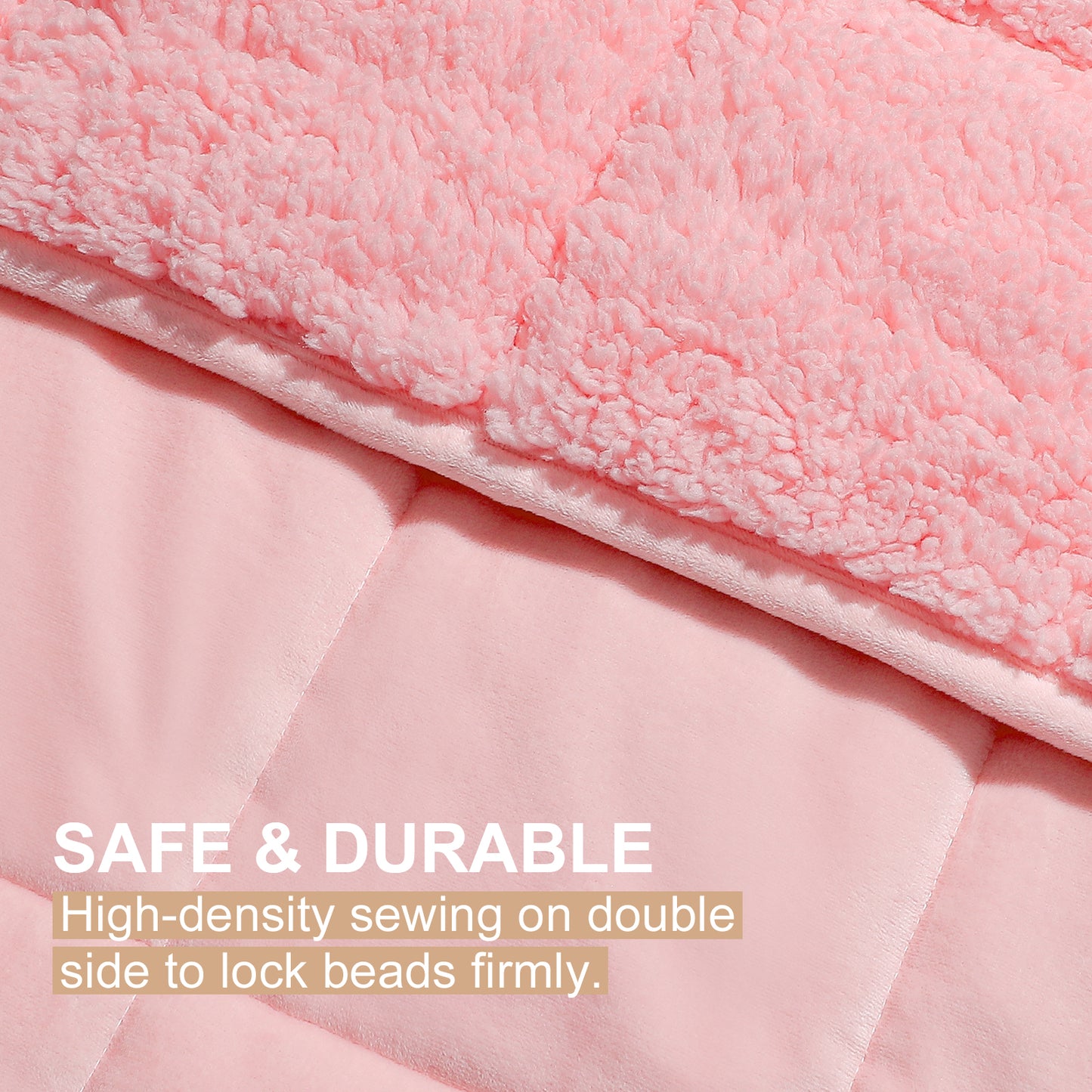 Argstar Sherpa Fleece Weighted Blanket Pink