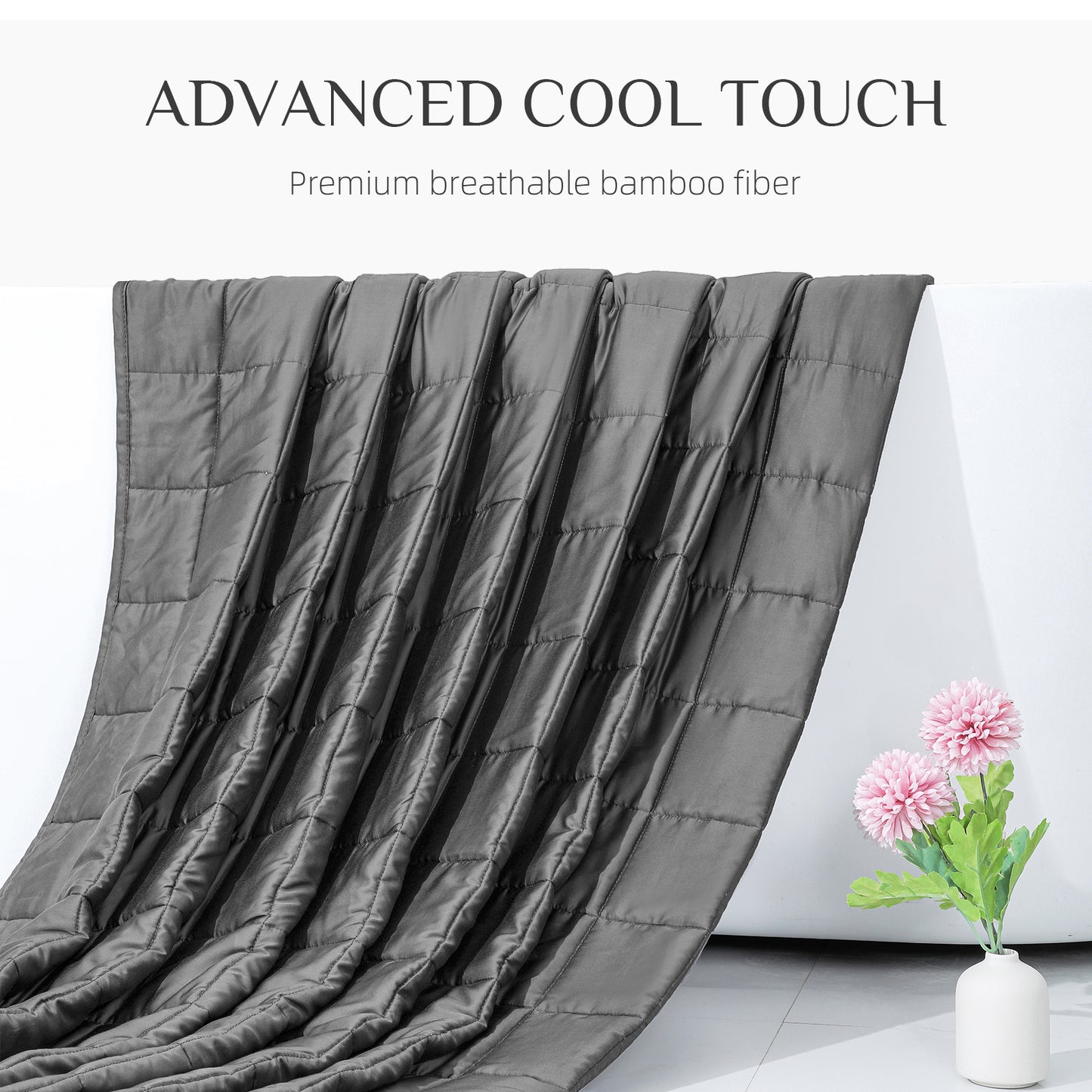 Argstar Cooling Bamboo Weighted Blanket Dark Grey