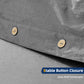 Argstar Button Closure Duvet Cover Set Light Grey Color