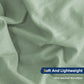 Argstar Bowknot Closure Duvet Cover Set Sage Green Color